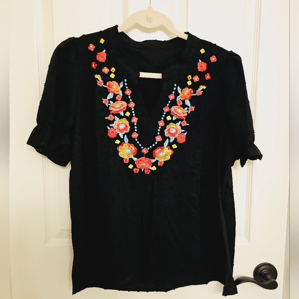 Embroidered Blouse- Size XL